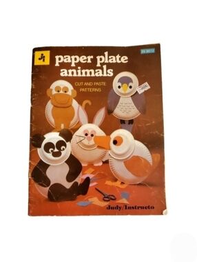 Judy/Instructo Paper Plate Animals Craft Book 1982 Bee Gee Hazell